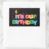 Het is onze Birthday Letters Rechthoekige Sticker (Tas)