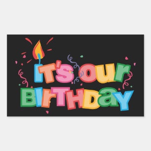 Het is onze Birthday Letters Rechthoekige Sticker