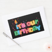 Het is onze Birthday Letters Rechthoekige Sticker (Envelop)