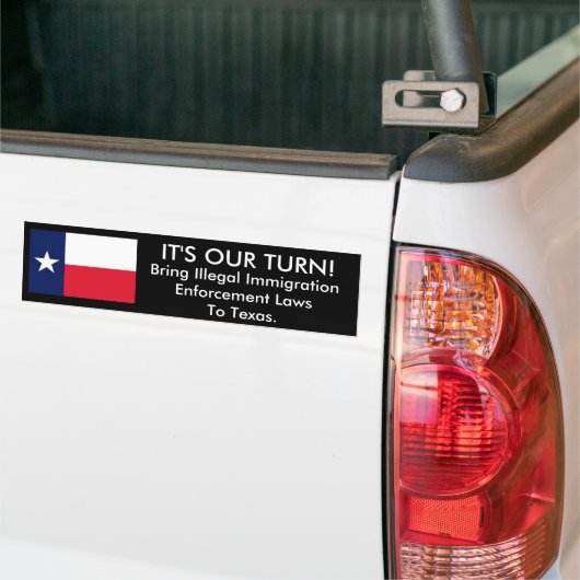 Het is Onze Draai, Texas Bumpersticker (Op Truck)