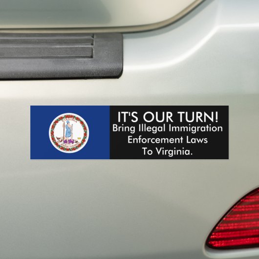 Het is Onze Draai, Virginia Bumpersticker (Op auto)