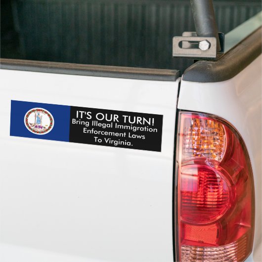 Het is Onze Draai, Virginia Bumpersticker (Op Truck)