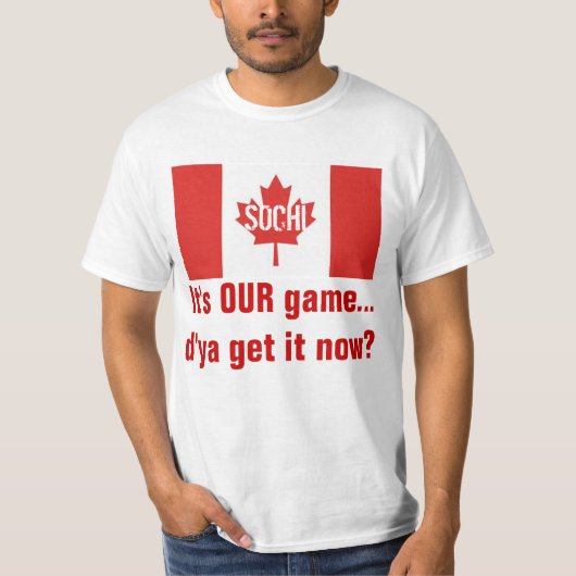 Het is ONZE game-Canadian Hockey T-shirt (Voorkant)