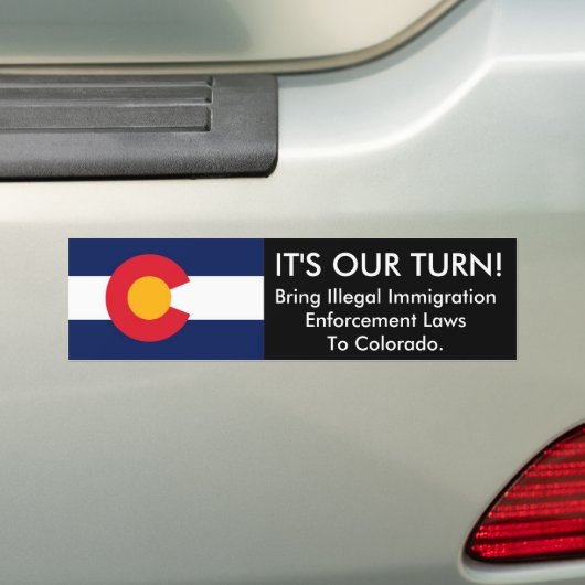 HET IS ONZE TURN, Colorado Bumpersticker (Op auto)