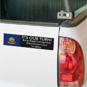 HET IS ONZE TURN, Idaho Bumpersticker (Op Truck)