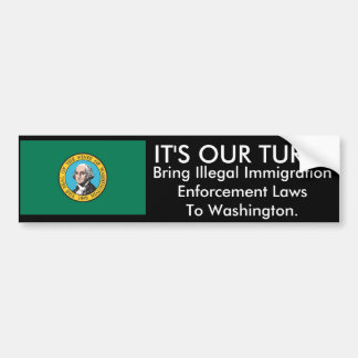 HET IS ONZE TURN, Washington Bumpersticker