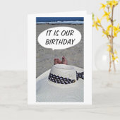 HET IS ONZE VERJAARDAG-LAG TERUG, ONTSPANNEN KAART (Gele Bloem)