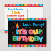 Het is onze verjaardagsbrieven Briefkaart uitnodig (Voorkant / Achterkant)