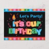 Het is onze verjaardagsbrieven Briefkaart uitnodig (Voorkant)