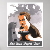 Het is ook onze strijd — Rosie de Riveter Poster (Voorkant)