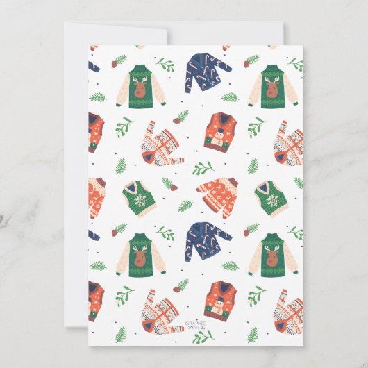 Het is op het punt om een lelijke kerstfeestdag te kaart (Achterkant)