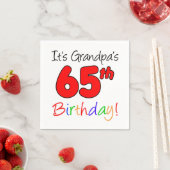Het is opa's 65e verjaardag Napkins Servet (Insitu)