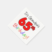 Het is opa's 65e verjaardag Napkins Servet (Hoek)
