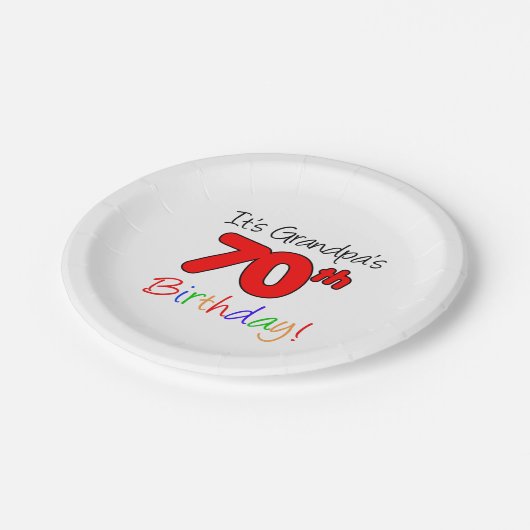 Het is opa's 70e Bord van de Birthday Party (Gekanteld)