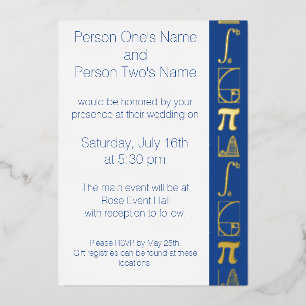 Het is opgeteld in Blue Folie Invitation Uitnodiging