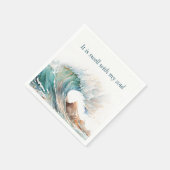 "Het is opgezwollen met mijn ziel" Waterverf golf Servet (Hoek)