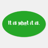 Het is ovale sticker (Voorkant)