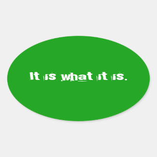 Het is ovale sticker