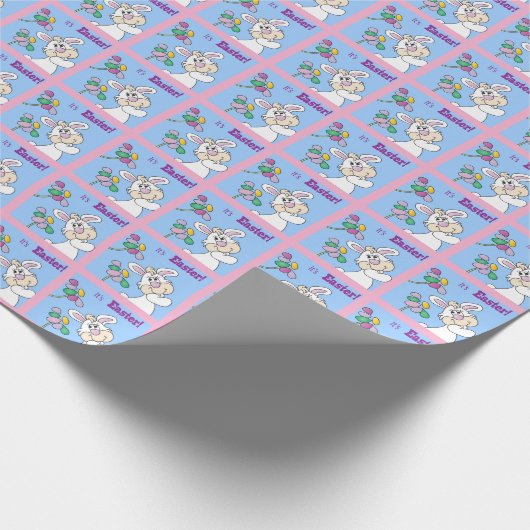 Het is paastijd Bunny Cadeaupapier (Hoek)