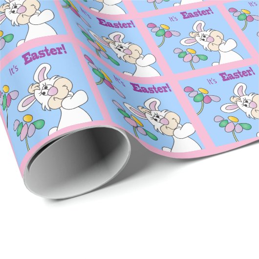 Het is paastijd Bunny Cadeaupapier (Rol Hoek)