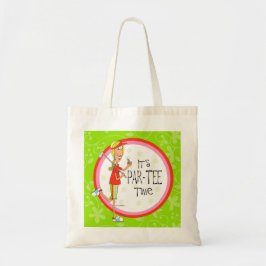 Het is Par-T-shirt Time canvas tas