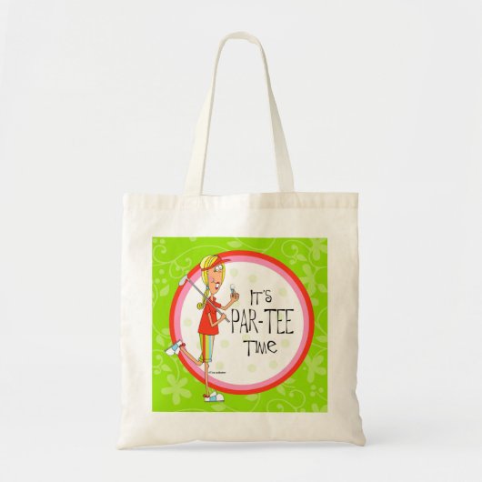 Het is Par-T-shirt Time canvas tas (Voorkant)