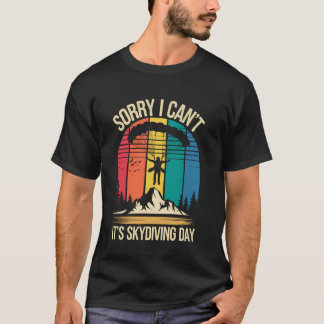 Het is parachutespringen dag parachutist grappig p t-shirt