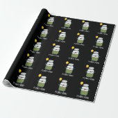 Het is Party Thyme Funny Herb Pun Dark BG Cadeaupapier (Uitgerold)