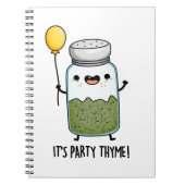 Het is Party Tijm Grappige Kruiden Spelling  Notitieboek (Voorkant)