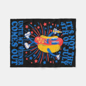 Het is pas 4 juli als mijn worst naar buiten komt fleece deken (Voorkant (Horizontaal))