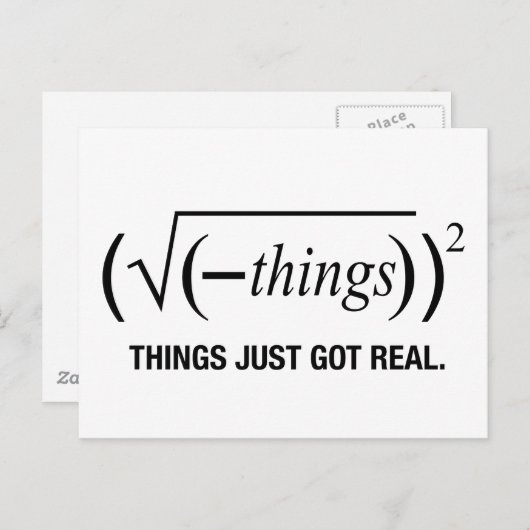 het is pas echt geworden briefkaart (Voorkant / Achterkant)