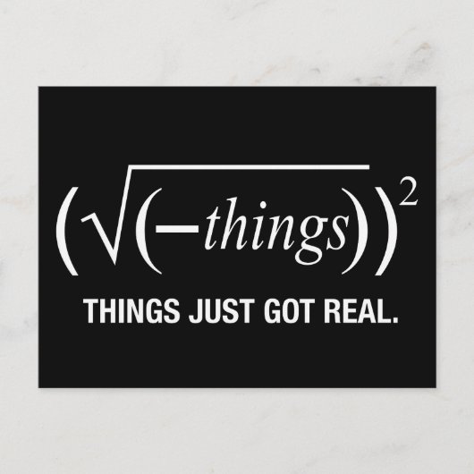 het is pas echt geworden briefkaart (Voorkant)