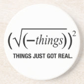 het is pas echt geworden zandsteen onderzetter (Voorkant)