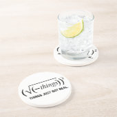 het is pas echt geworden zandsteen onderzetter (Zijkant)