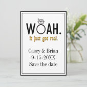 Het is pas echt, sla het Verloving Datum op Kaart (Staand voorkant)