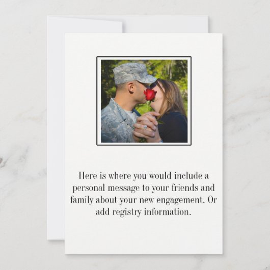 Het is pas echt, sla het Verloving Datum op Kaart (Achterkant)