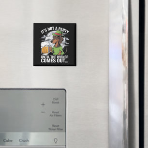 Het Is Pas Een Feest Als Er Dachshund Iers Bier Wi Magneet