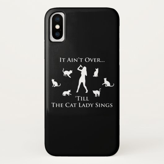 Het is pas voorbij als de kattenvrouw zingt Case-Mate iPhone case (Achterkant)
