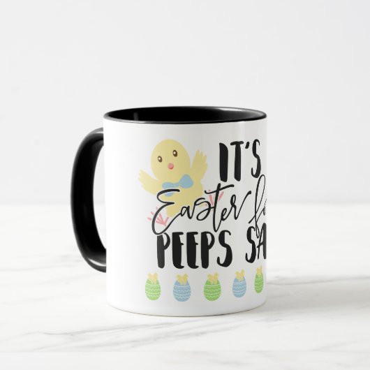 Het is Pasen voor piepen. Mok (Voorkant links)