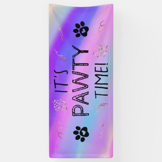 Het is Pawty Time Banner (Verticaal)