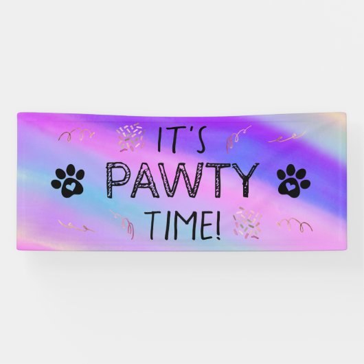 Het is Pawty Time Banner (Horizontaal)