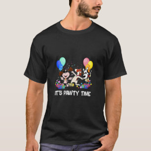 Het is 'Pawty Time Dog Party Animal Pun' T-shirt
