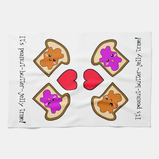 Het is Peanut-Butter-Jelly Tijd! Theedoek (Horizontaal)