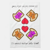 Het is Peanut-Butter-Jelly Tijd! Theedoek (Verticaal)