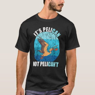 Het is Pelican Vintage Retro Dier Visvangst Pelic T-shirt