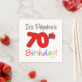 Het is Pepere's 70e verjaardag Franse opa Servet (Insitu)