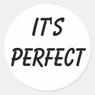 Het is perfect ronde sticker