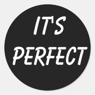 Het is perfect ronde sticker
