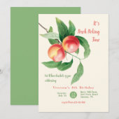 Het is perzikpluktijd kaart (Voorkant / Achterkant)