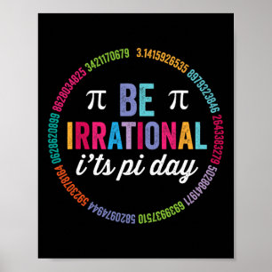Het is Pi Day 3.14 Wiskunde Teacher Boys G Poster